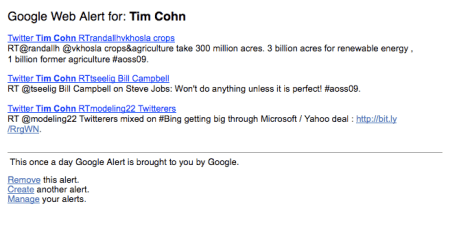 Google Alerts Twitter