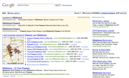Google Search Results Ads Mixup
