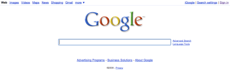 Regular Google Homepage