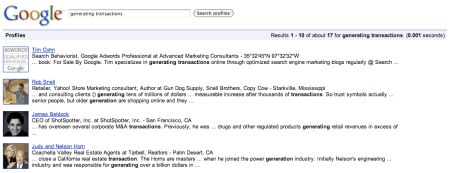 Searching Google Profiles