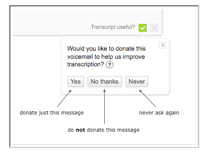 Google Voice Transcription Quality