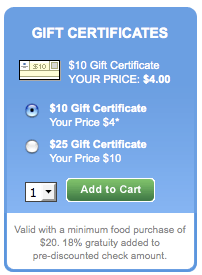 Tweeted Gift Certificate