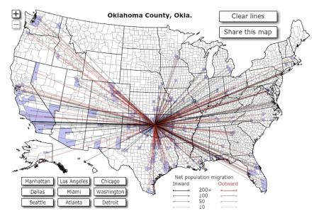Oklahoma County, OK Net Population Migration Oklahoma County, OK Net Population Migration