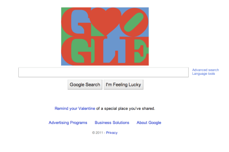 Google Valentine's Day 2011 Doodle